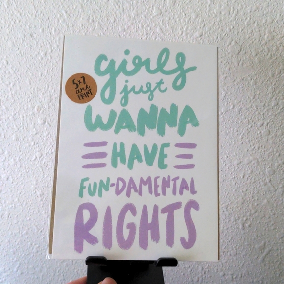 5×7 art print "girls just wanna have fundamental rights" - Picture 1 of 2